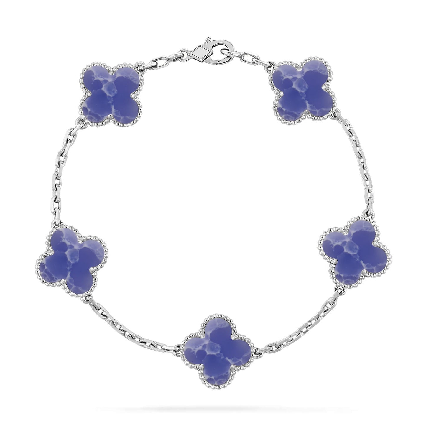 [Auraecho]CLOVER 5 MOTIF BLUE VEINS BRACELET COLLECTION