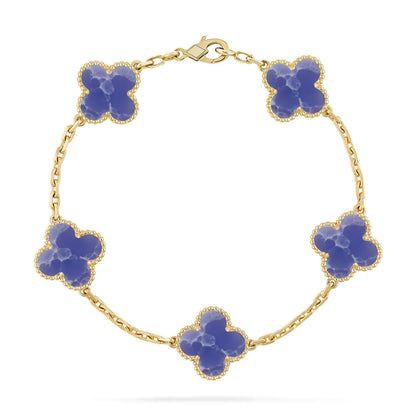 [Auraecho]CLOVER 5 MOTIF BLUE VEINS BRACELET COLLECTION