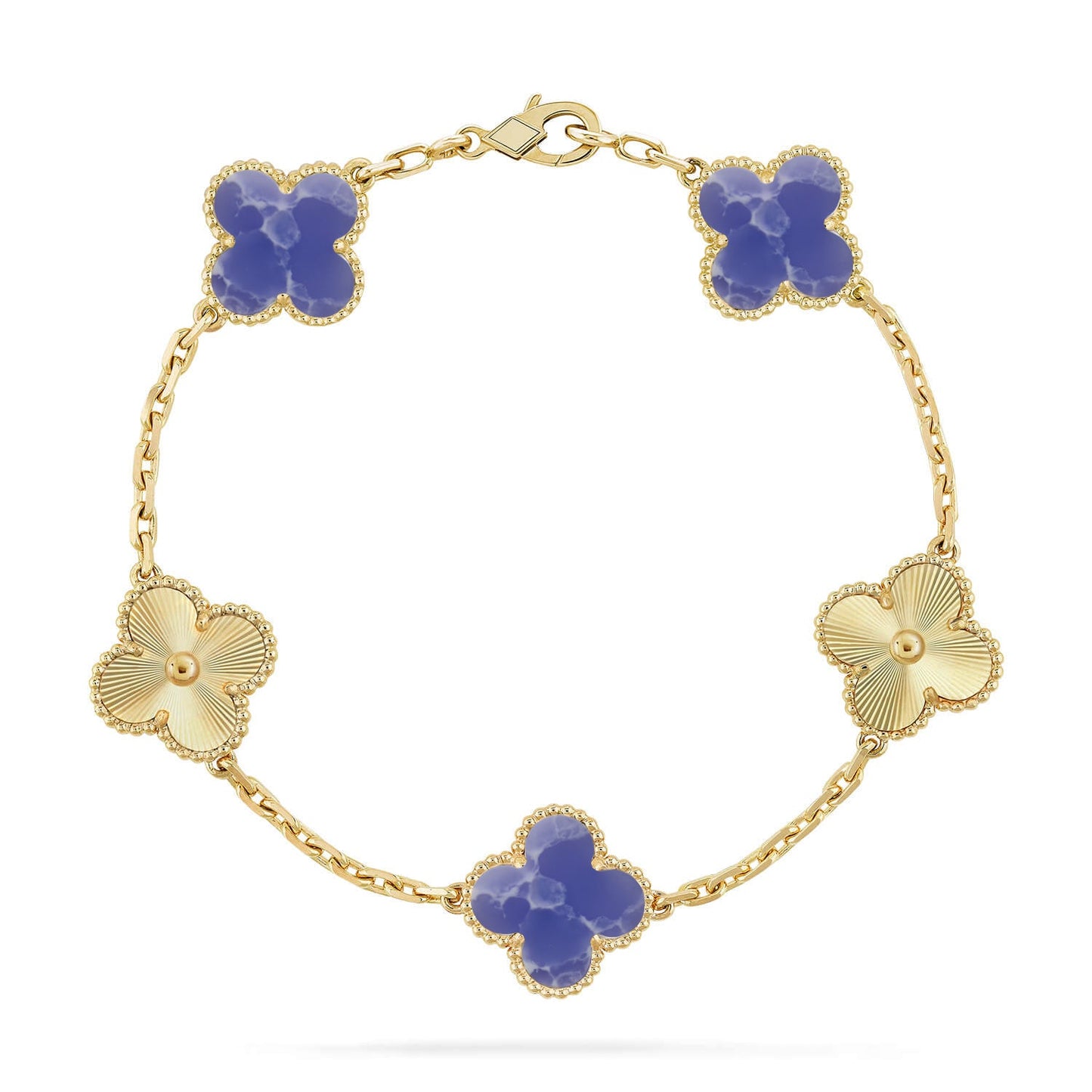 [Auraecho]CLOVER 5 MOTIF BLUE VEINS BRACELET COLLECTION