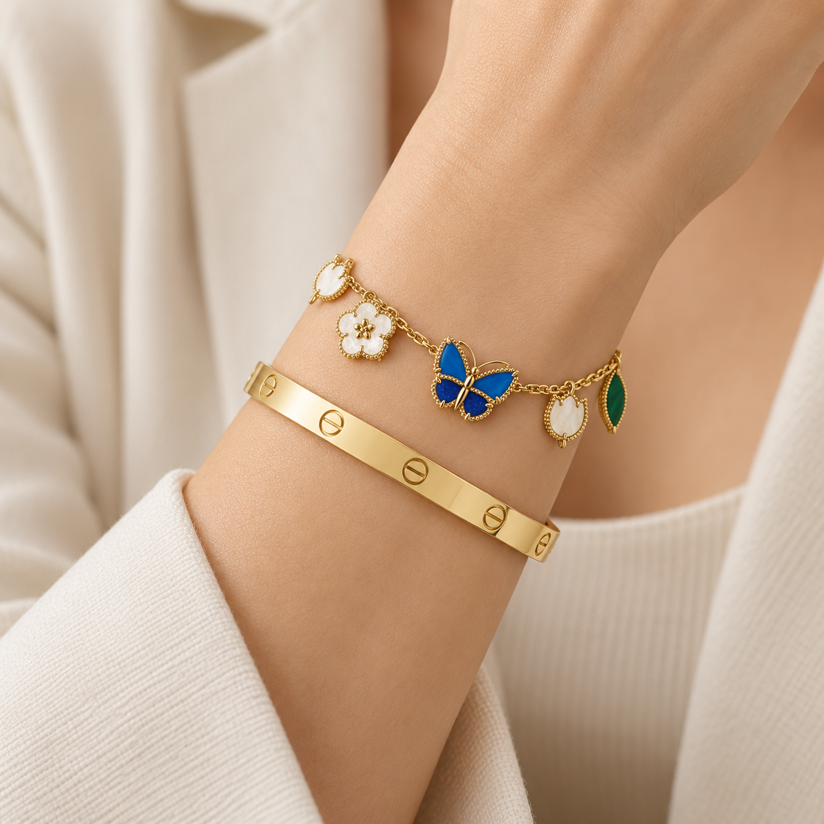 [AuraEcho]Lucky Spring & Love Bracelet Stack Set