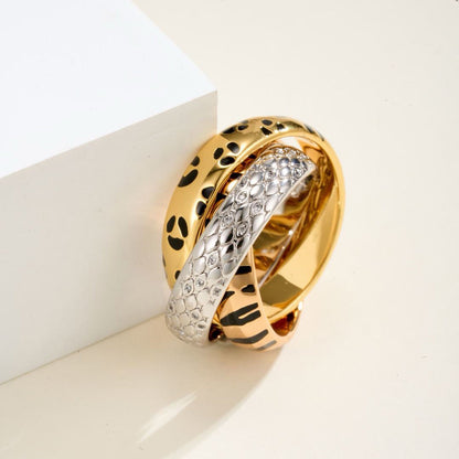 [AuraEcho] TRINITY  RING LEOPARD PRINT