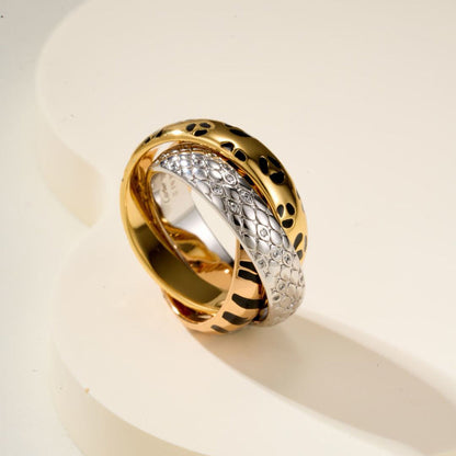 [AuraEcho] TRINITY  RING LEOPARD PRINT