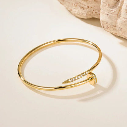 [AuraEcho] JUSTE Diamond & LOVE Diamond Bracelet Stack Set