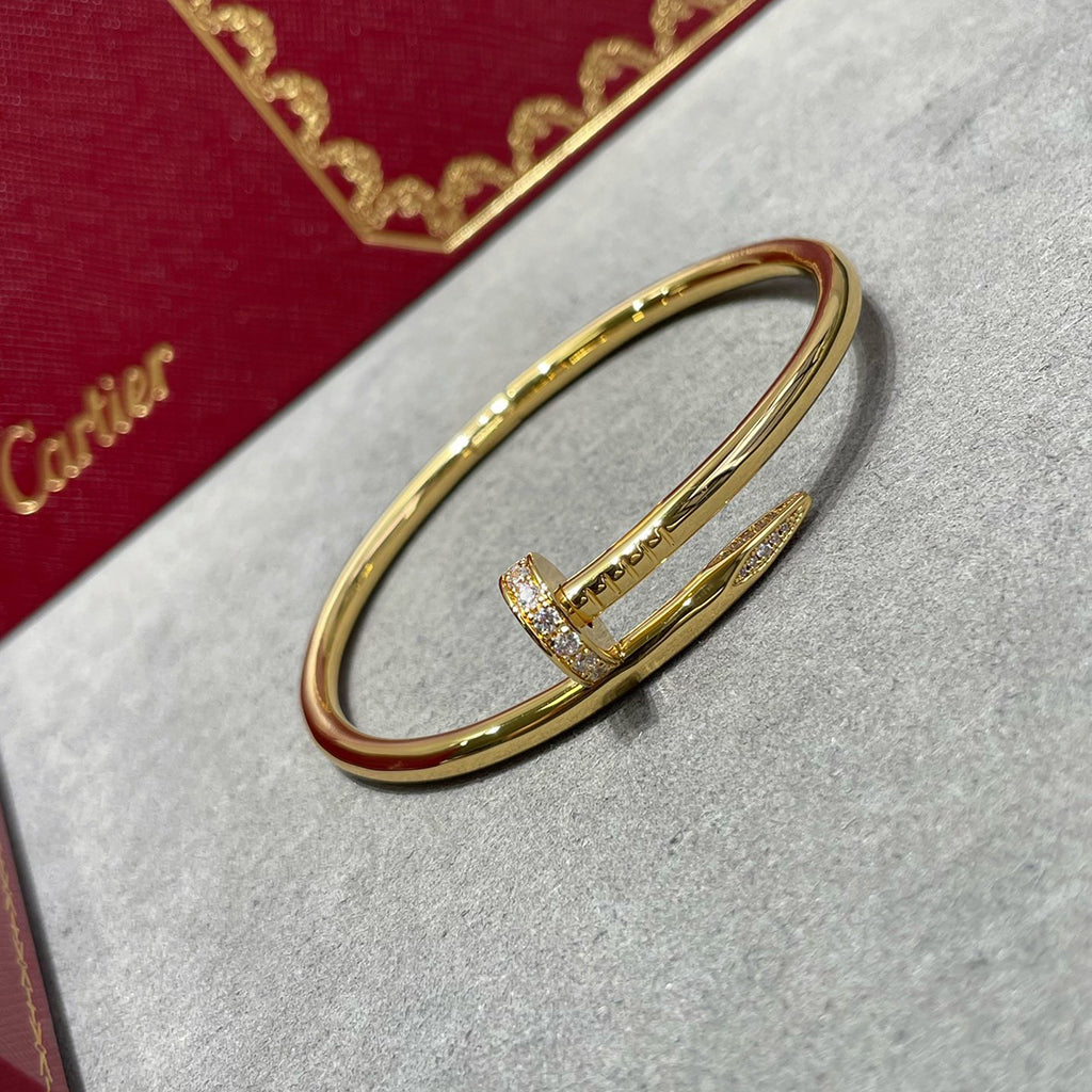 [AuraEcho] Clover & Love & Juste 3-Piece Gold Bracelet Stack Set