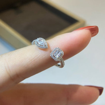 [AuraEcho]MY TWIN TOI & MOI SILVER DIAMOND RING