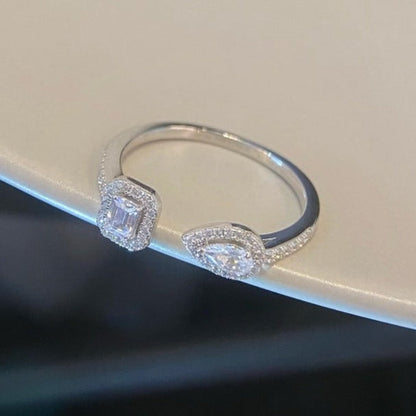 [AuraEcho]MY TWIN TOI & MOI SILVER DIAMOND RING