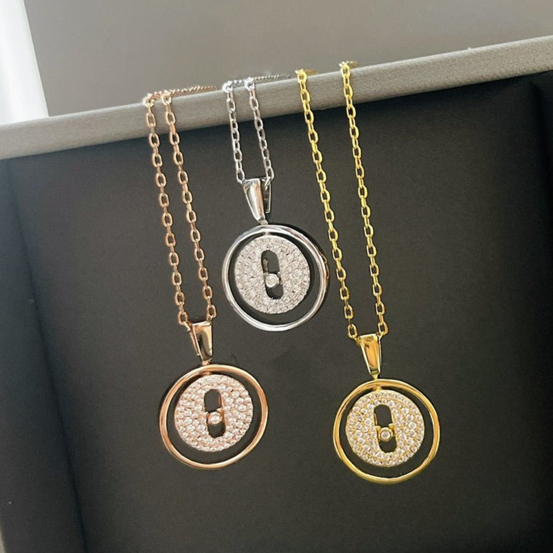 [AuraEcho]LUCKY MOVER PM PAVED NECKLACE