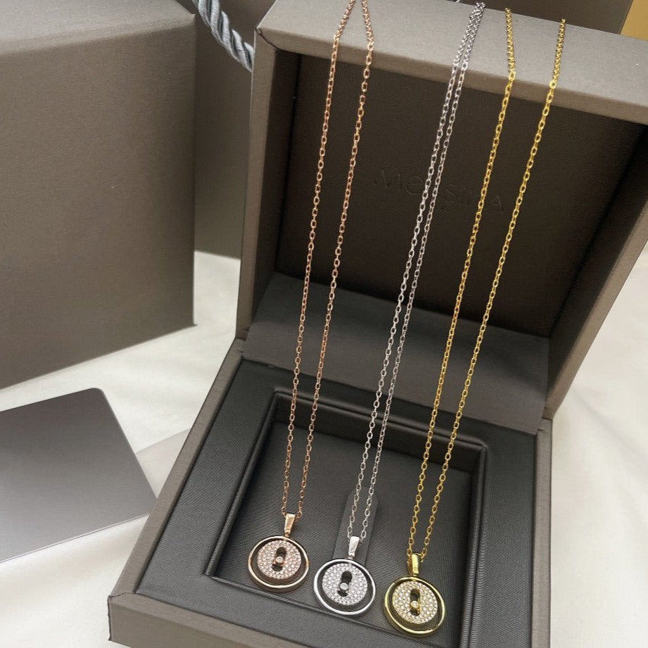 [AuraEcho]LUCKY MOVER PM PAVED NECKLACE