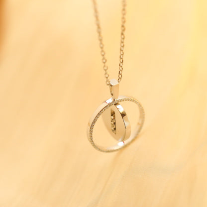 [AuraEcho]LUCKY MOVE MM SILVER DIAMOND NECKLACE