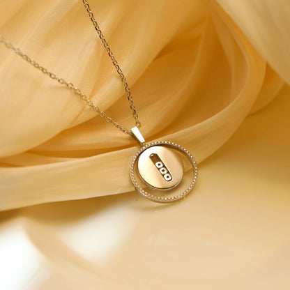 [AuraEcho]LUCKY MOVE MM SILVER DIAMOND NECKLACE