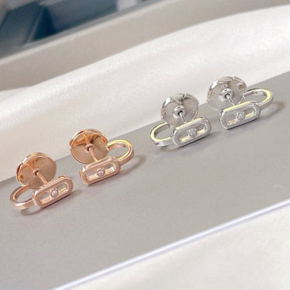[AuraEcho]CREOLES MOVE UNO MINI 1 DIAMOND EARRINGS