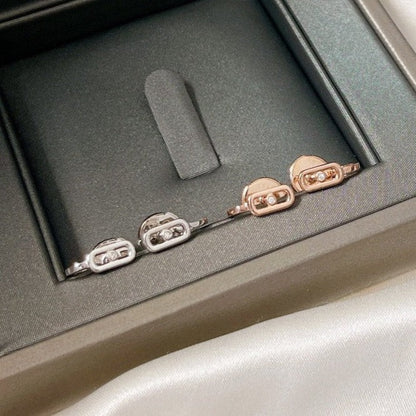 [AuraEcho]CREOLES MOVE UNO MINI 1 DIAMOND EARRINGS