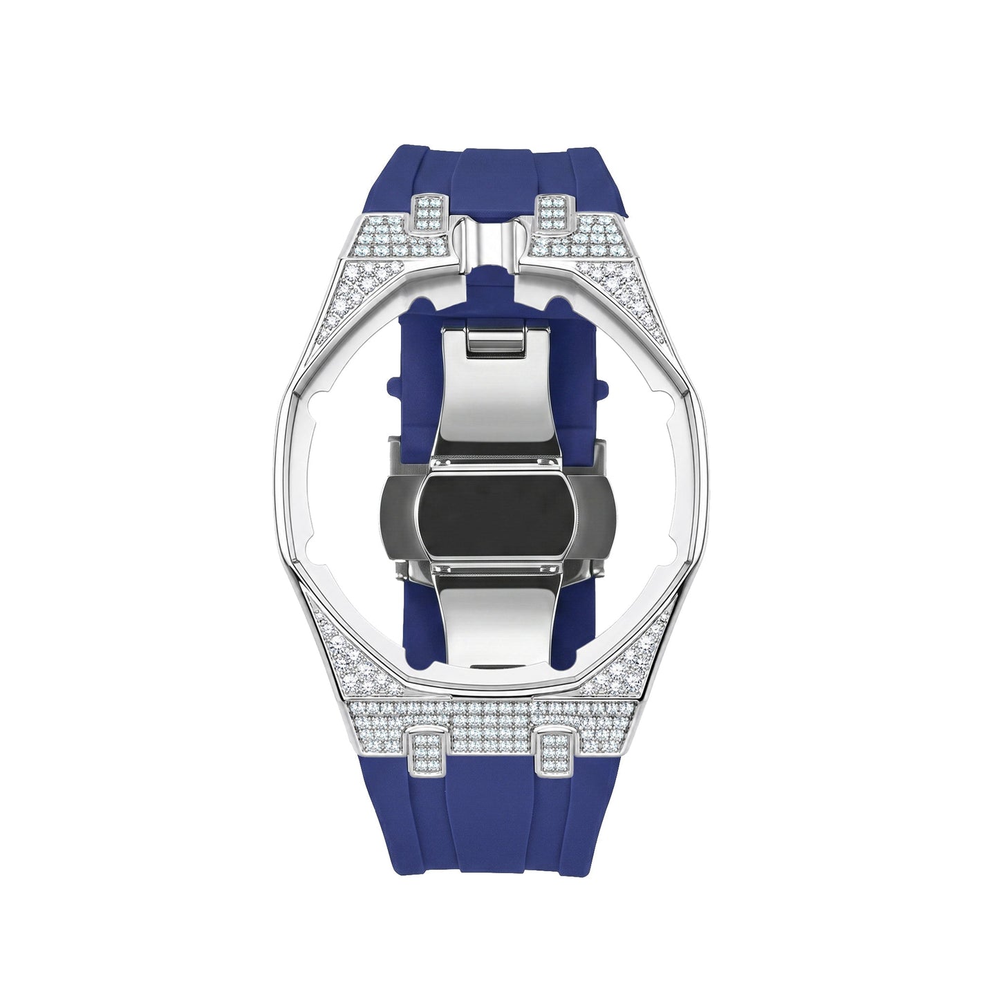 [AuraEcho] Royal Oak Pop Exclusive Steel Case With Diamond(Moissanite) & Silicone Strap