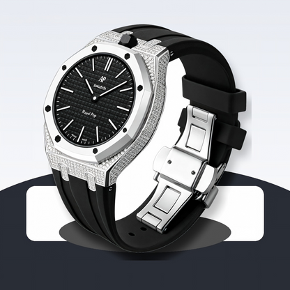 [AuraEcho] Royal Oak Pop Exclusive Steel Case With Diamond(Moissanite) & Silicone Strap