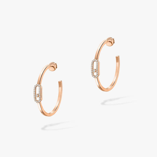 [AuraEcho]CREOLES MOVE UNO PM DIAMOND EARRINGS
