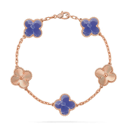 [Auraecho]CLOVER 5 MOTIF BLUE VEINS BRACELET COLLECTION