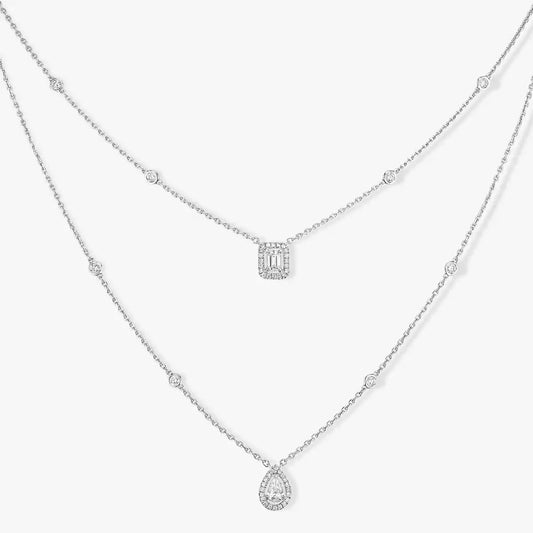 [AuraEcho]Diamond Necklace My Twin 2 Rows