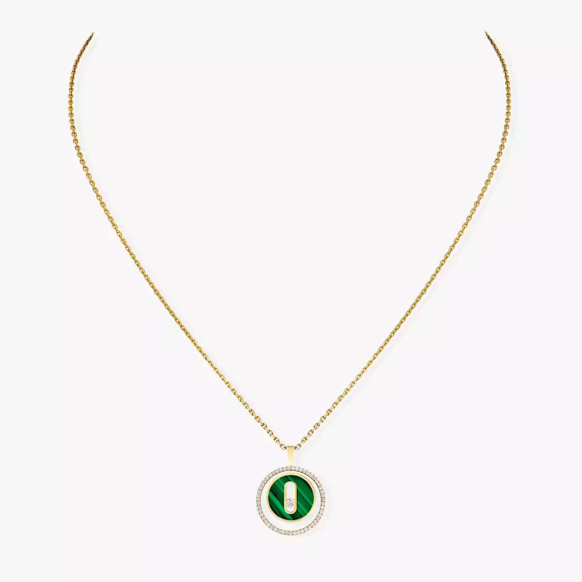 [AuraEcho]Lucky Move Diamond Necklace in Rose Gold and White Mother-of-Pearl