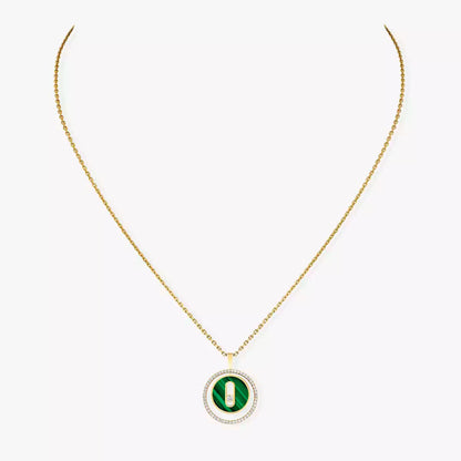 [AuraEcho]Lucky Move Diamond Necklace in Rose Gold and White Mother-of-Pearl