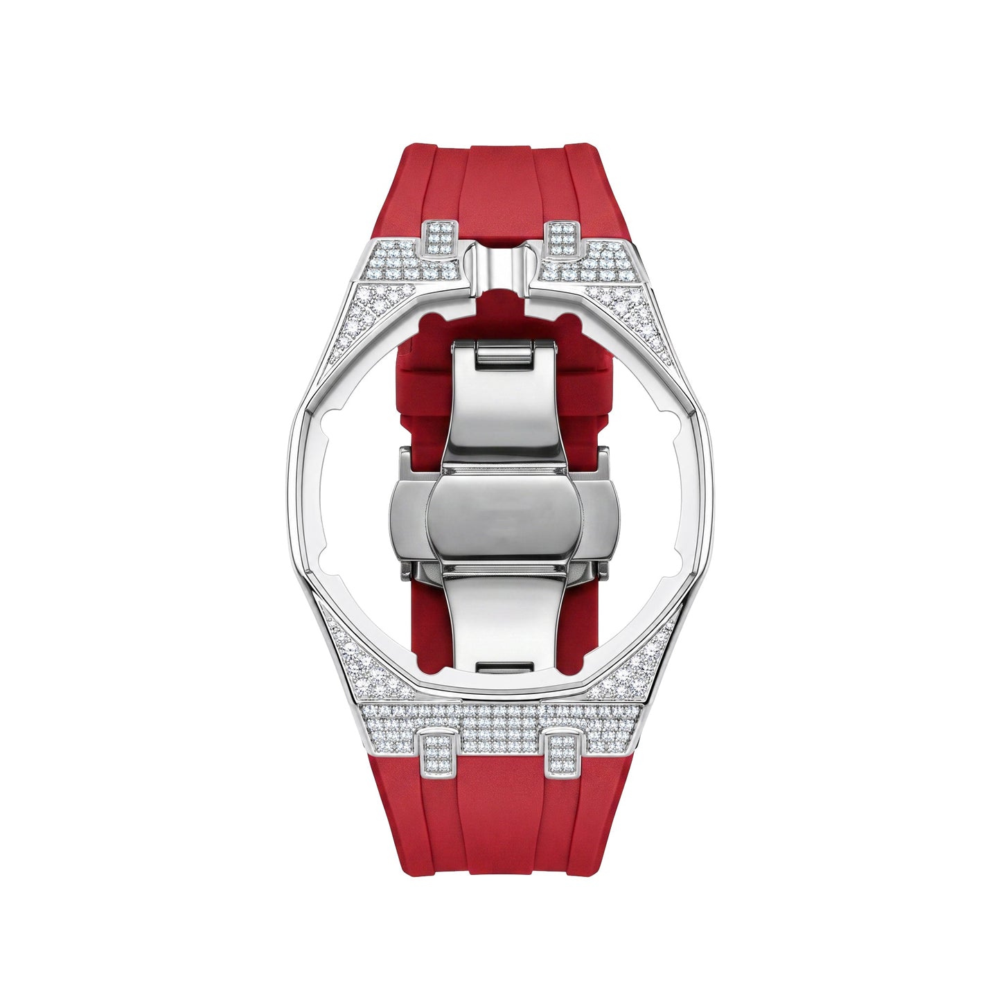 [AuraEcho] Royal Oak Pop Exclusive Steel Case With Diamond(Moissanite) & Silicone Strap