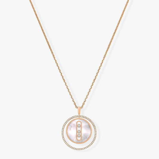 [AuraEcho]LUCKY MOVE MM NACRE BLANCHE DIAMOND NECKLACE