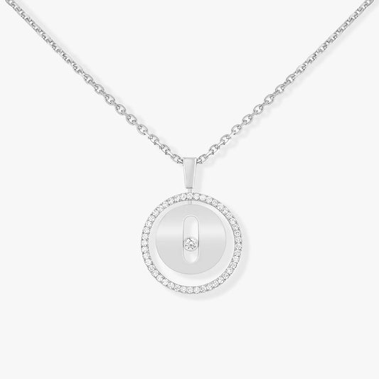 [AuraEcho]LUCKY MOVE PM NECKLACE SILVER DIAMOND