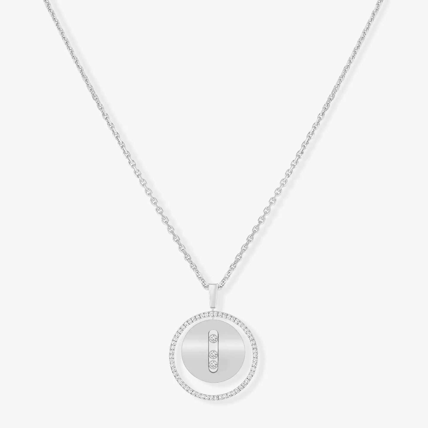 [AuraEcho]LUCKY MOVE MM SILVER DIAMOND NECKLACE