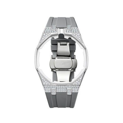 [AuraEcho] Royal Oak Pop Exclusive Steel Case With Diamond(Moissanite) & Silicone Strap