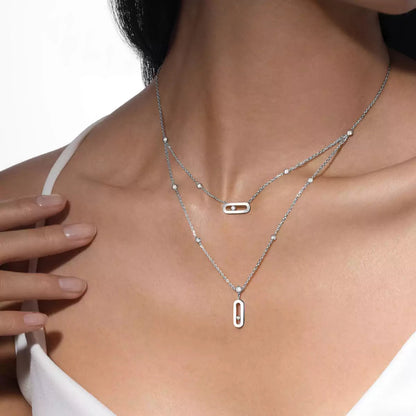 [AuraEcho] Move Uno Diamond Necklace