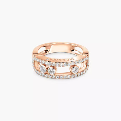[AuraEcho] Move Gold Diamond Pave_ Ring