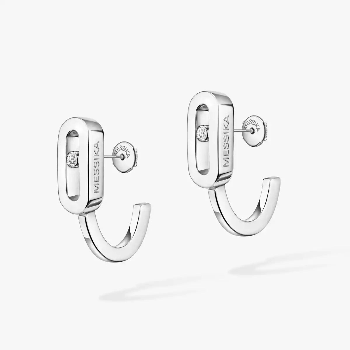 [AuraEcho]Diamond Mini Hoop Earrings Move Classique