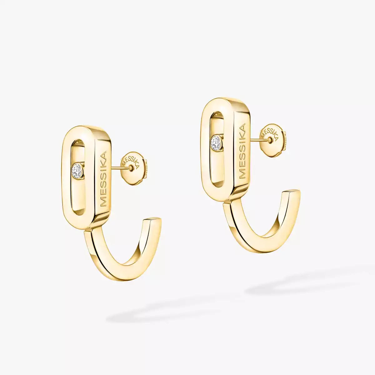 [AuraEcho]Diamond Mini Hoop Earrings Move Classique