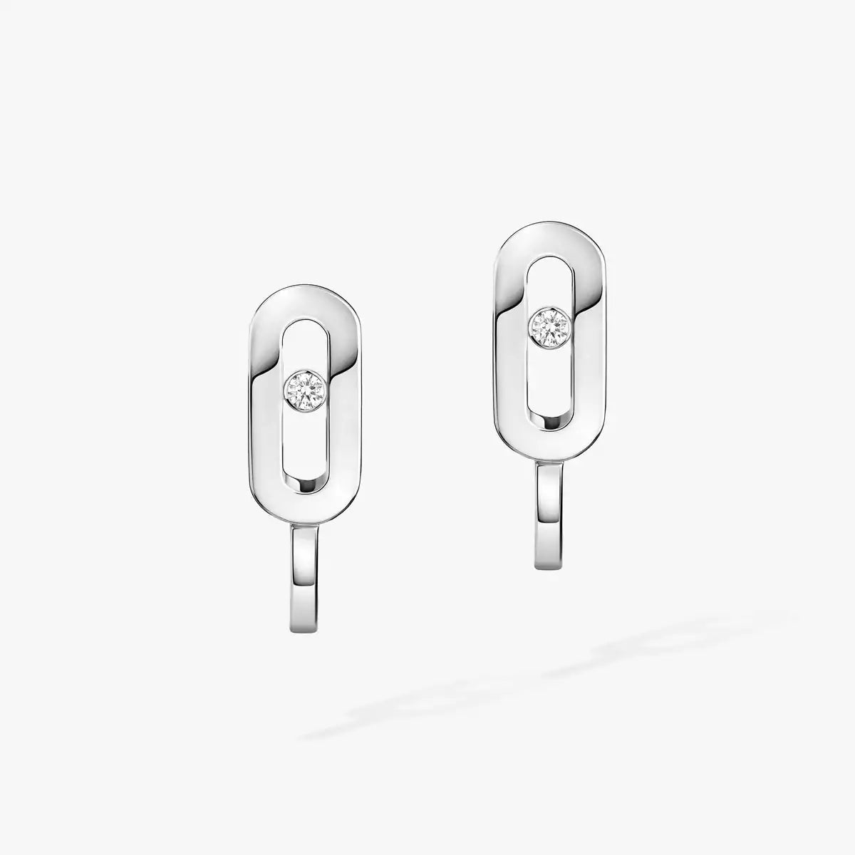 [AuraEcho]Diamond Mini Hoop Earrings Move Classique