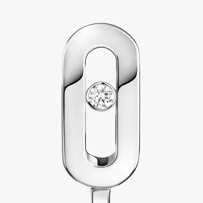 [AuraEcho]Diamond Mini Hoop Earrings Move Classique