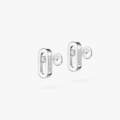 [AuraEcho]Move Uno Diamond Stud Earrings
