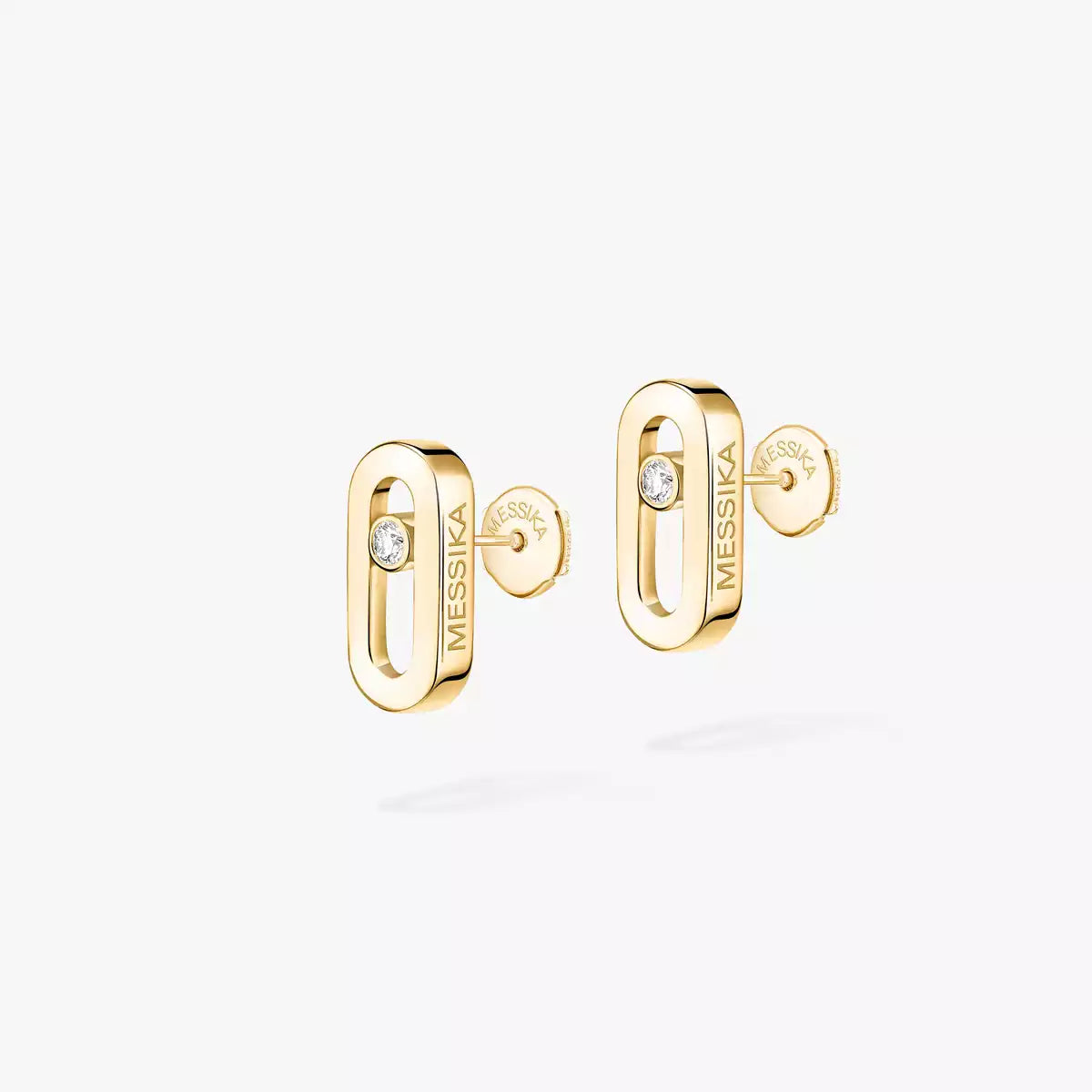 [AuraEcho]Move Uno Diamond Stud Earrings