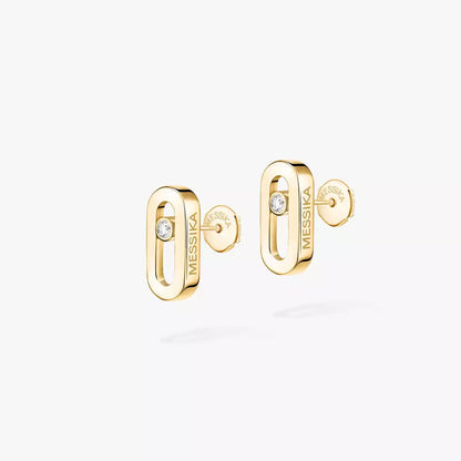 [AuraEcho]Move Uno Diamond Stud Earrings