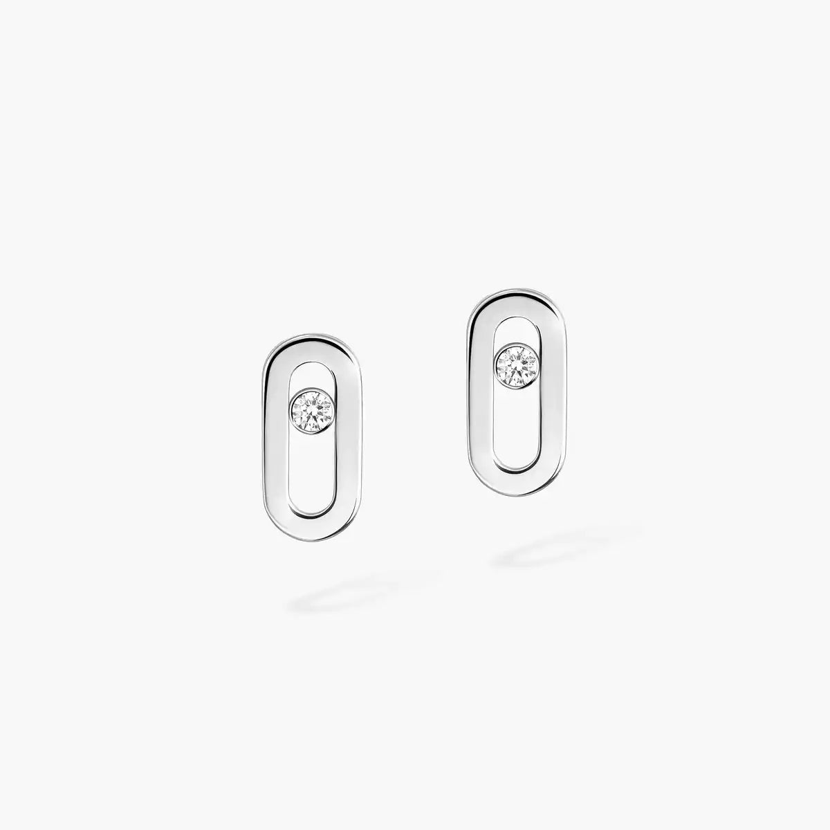 [AuraEcho]Move Uno Diamond Stud Earrings