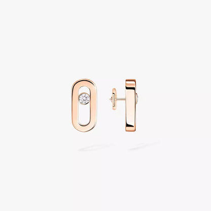 [AuraEcho]Move Uno Diamond Stud Earrings