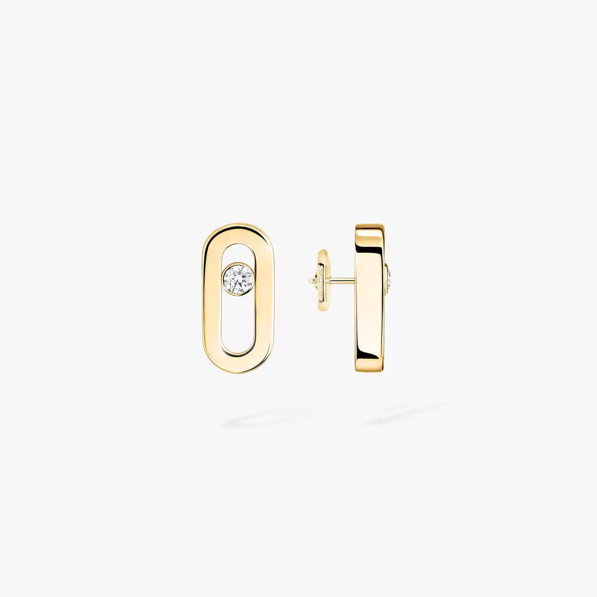 [AuraEcho]Move Uno Diamond Stud Earrings