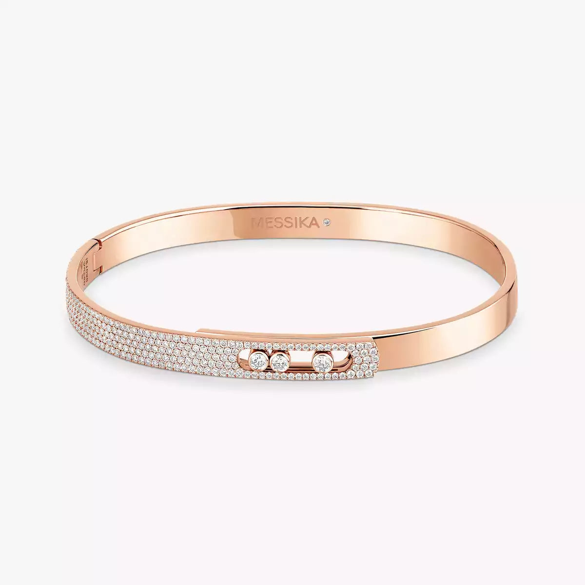 [AuraEcho]Move Noa Rose Gold Pavé Diamond Bangle Bracelet