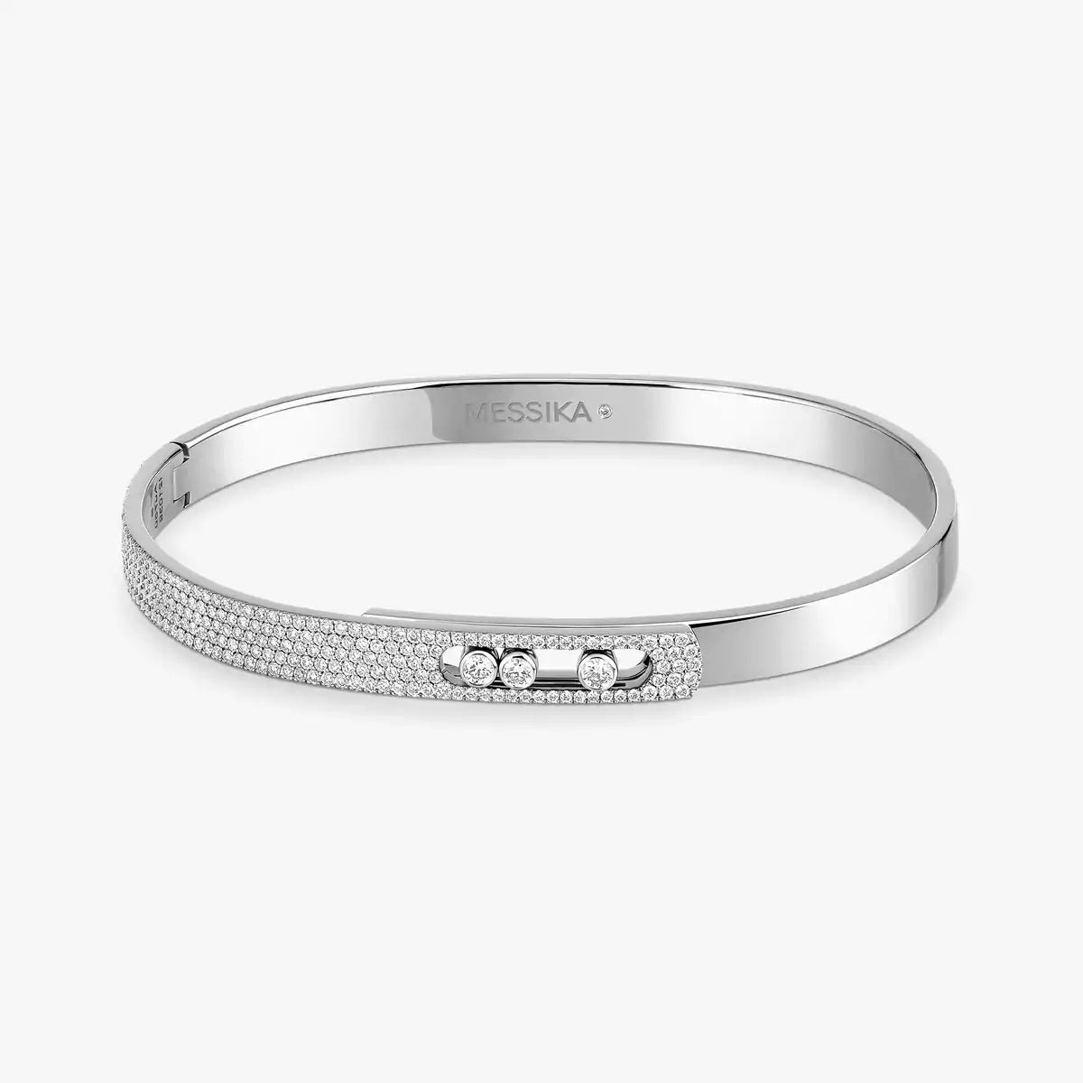 [AuraEcho]Move Noa Rose Gold Pavé Diamond Bangle Bracelet