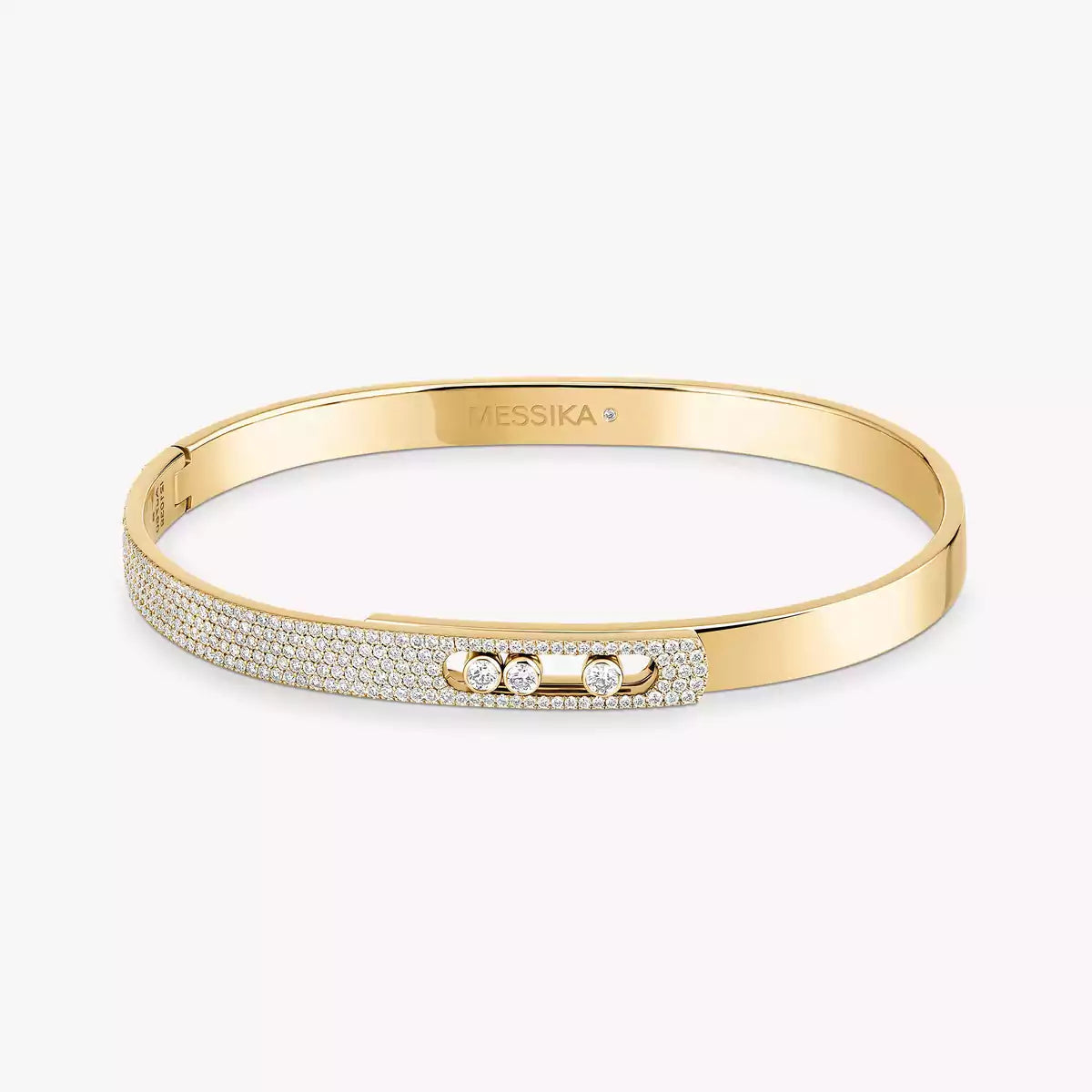 [AuraEcho]Move Noa Rose Gold Pavé Diamond Bangle Bracelet