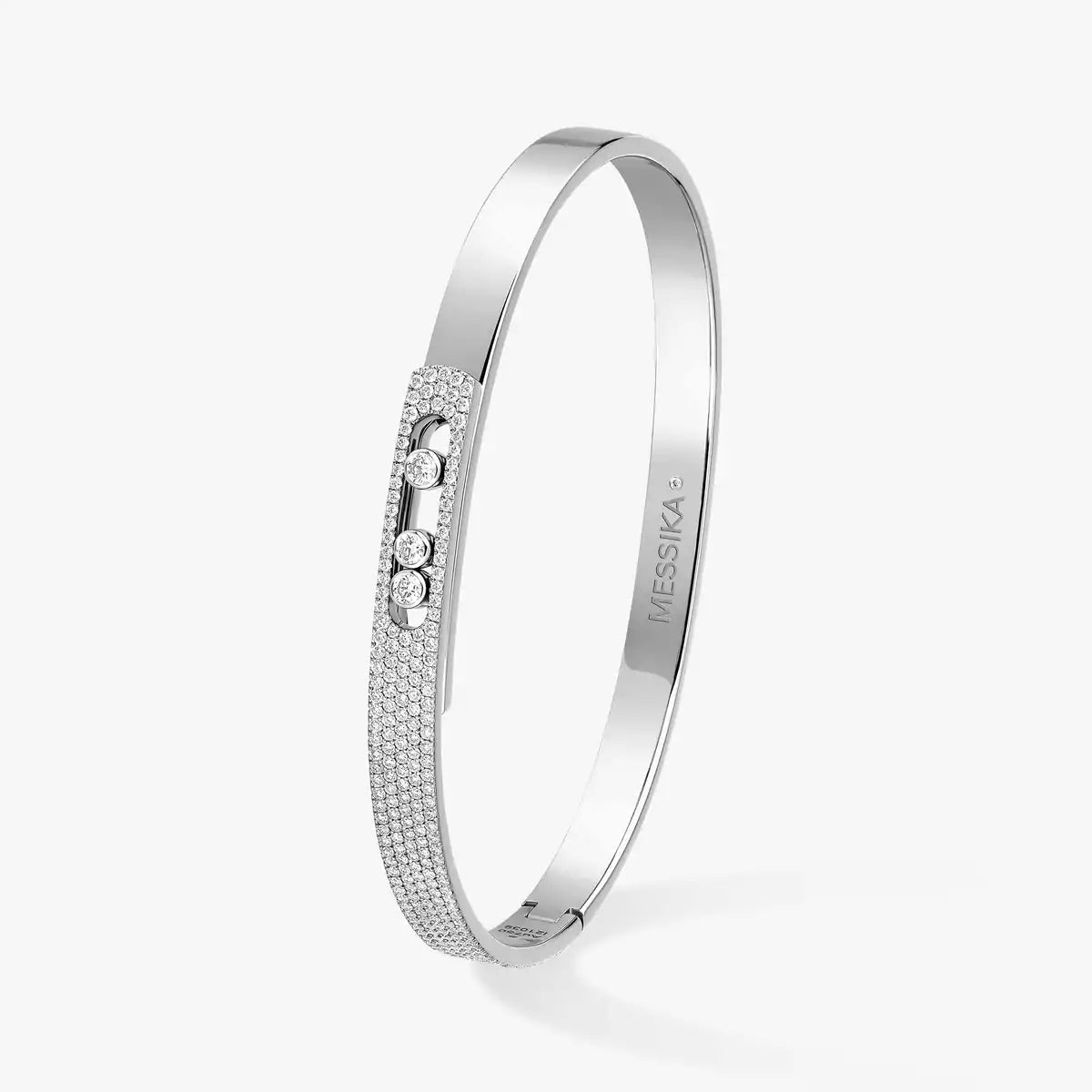 [AuraEcho]Move Noa Rose Gold Pavé Diamond Bangle Bracelet