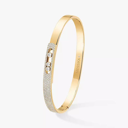 [AuraEcho]Move Noa Rose Gold Pavé Diamond Bangle Bracelet
