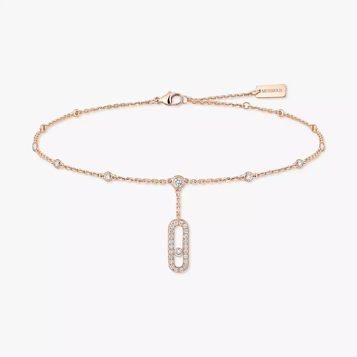 [AuraEcho] Move Uno pavé ankle bracelet