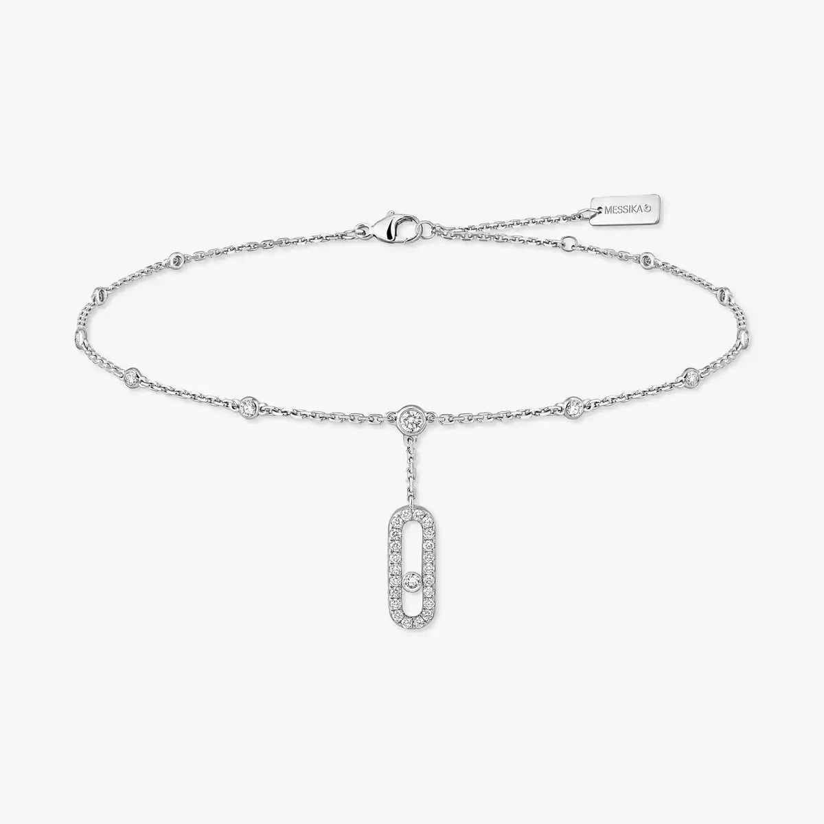 [AuraEcho] Move Uno pavé ankle bracelet