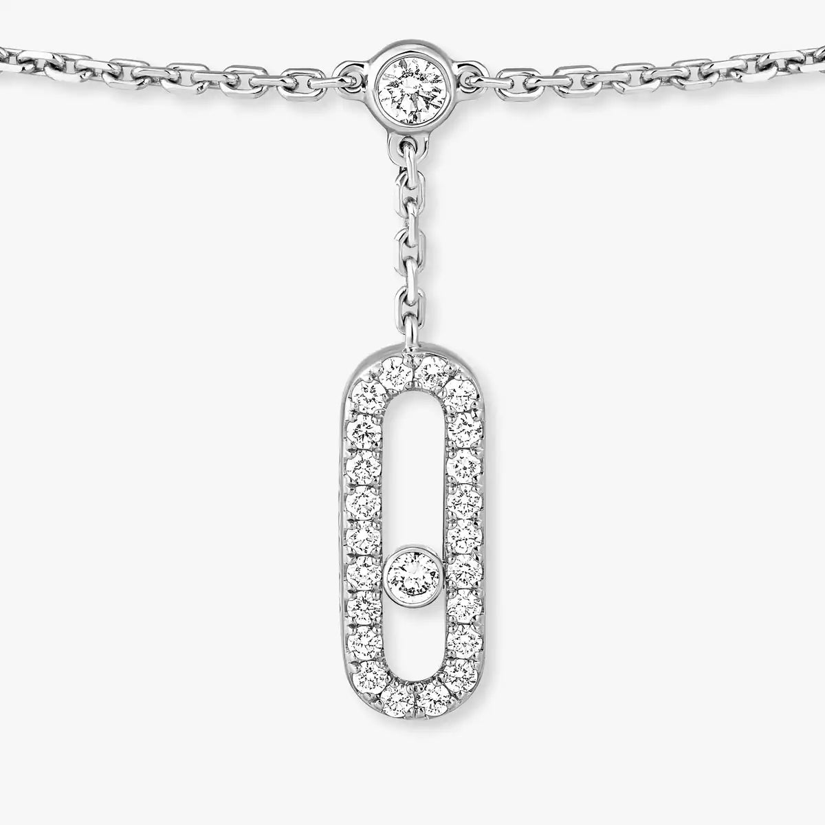 [AuraEcho] Move Uno pavé ankle bracelet