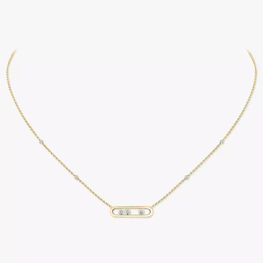 [AuraEcho] Baby Move Gold Diamond Necklace