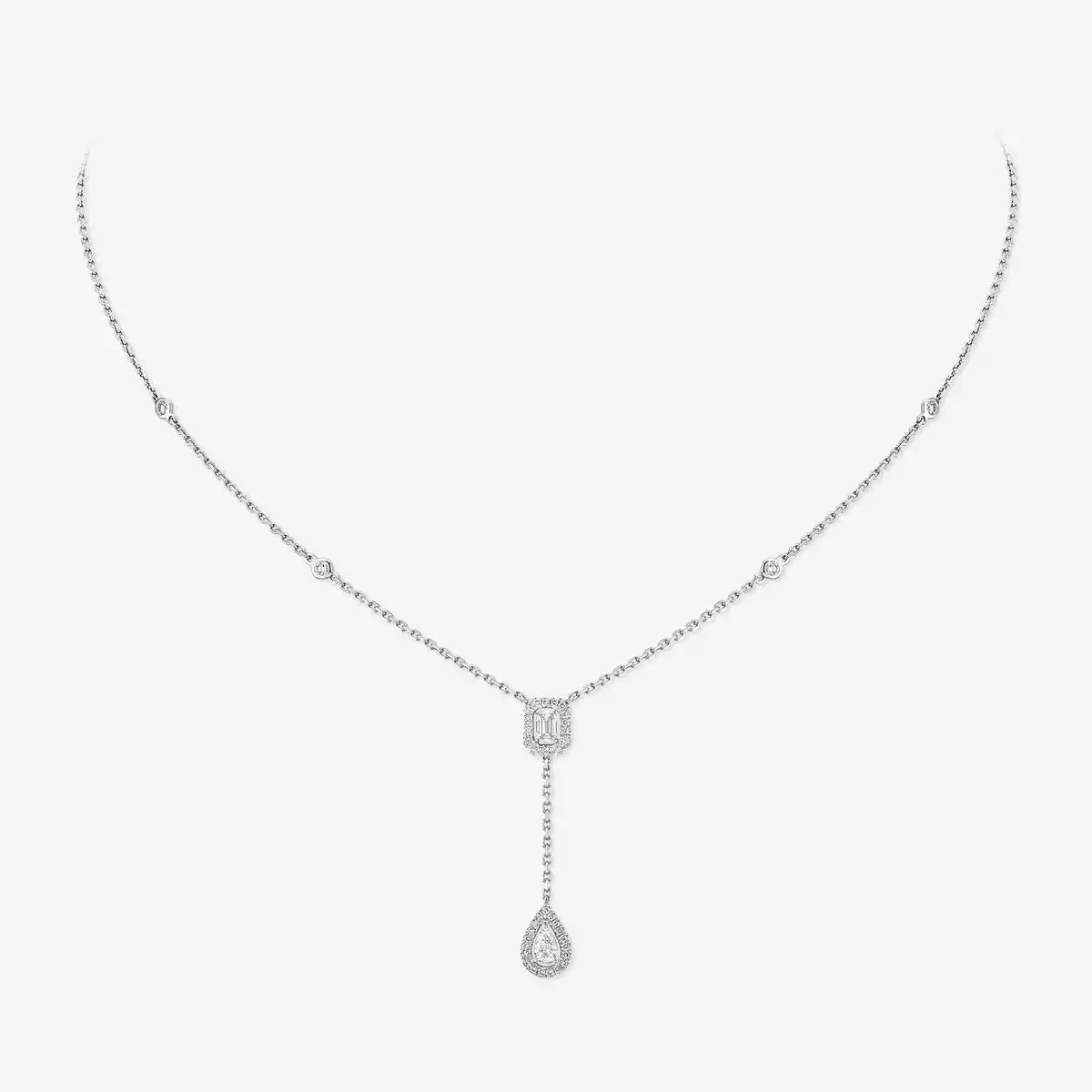 [AuraEcho]Gold Diamond Tie Necklace